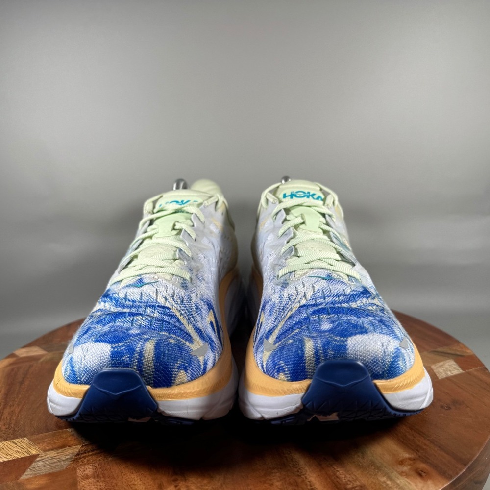 HOKA ONE ONE Clifton 8 Together Blue Orange Running Shoes Mens 9D 1119393-TGT - Picture 2 of 8